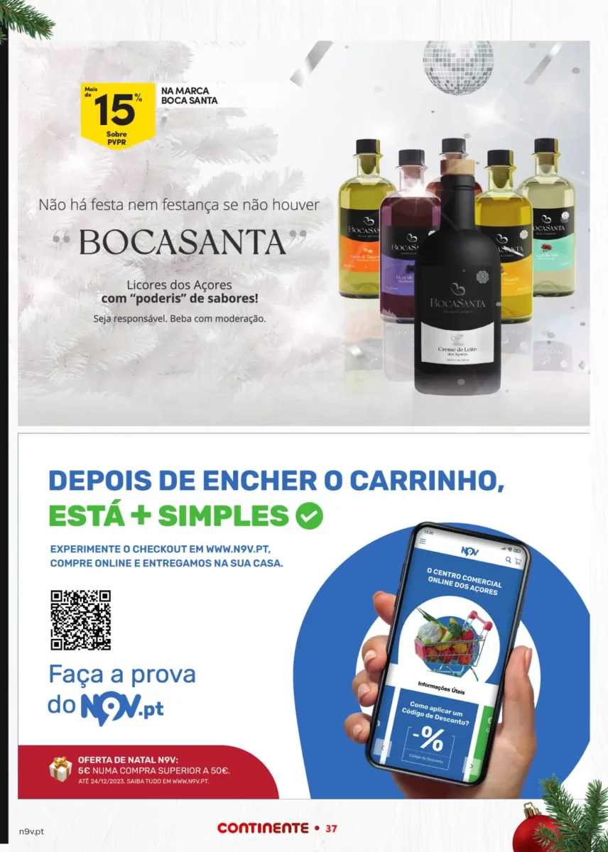 Folheto Continente A&ccedil;ores (7 a 24 dezembro)