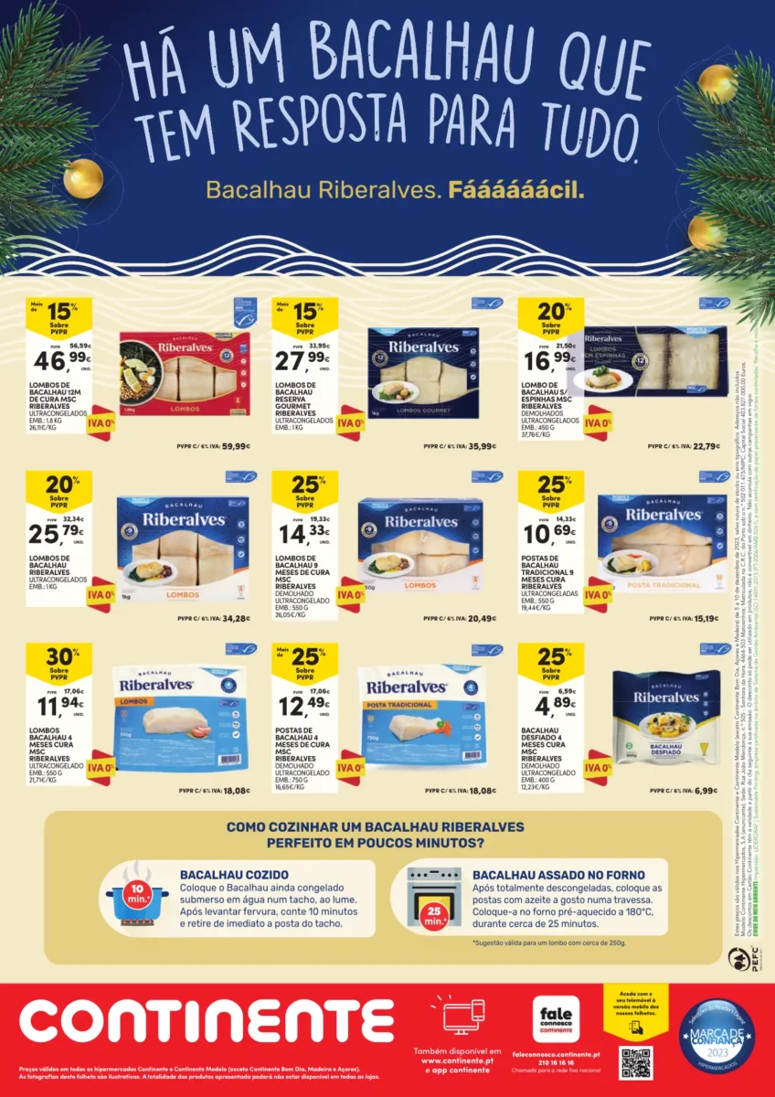 Folheto Continente Bacalhau de Natal