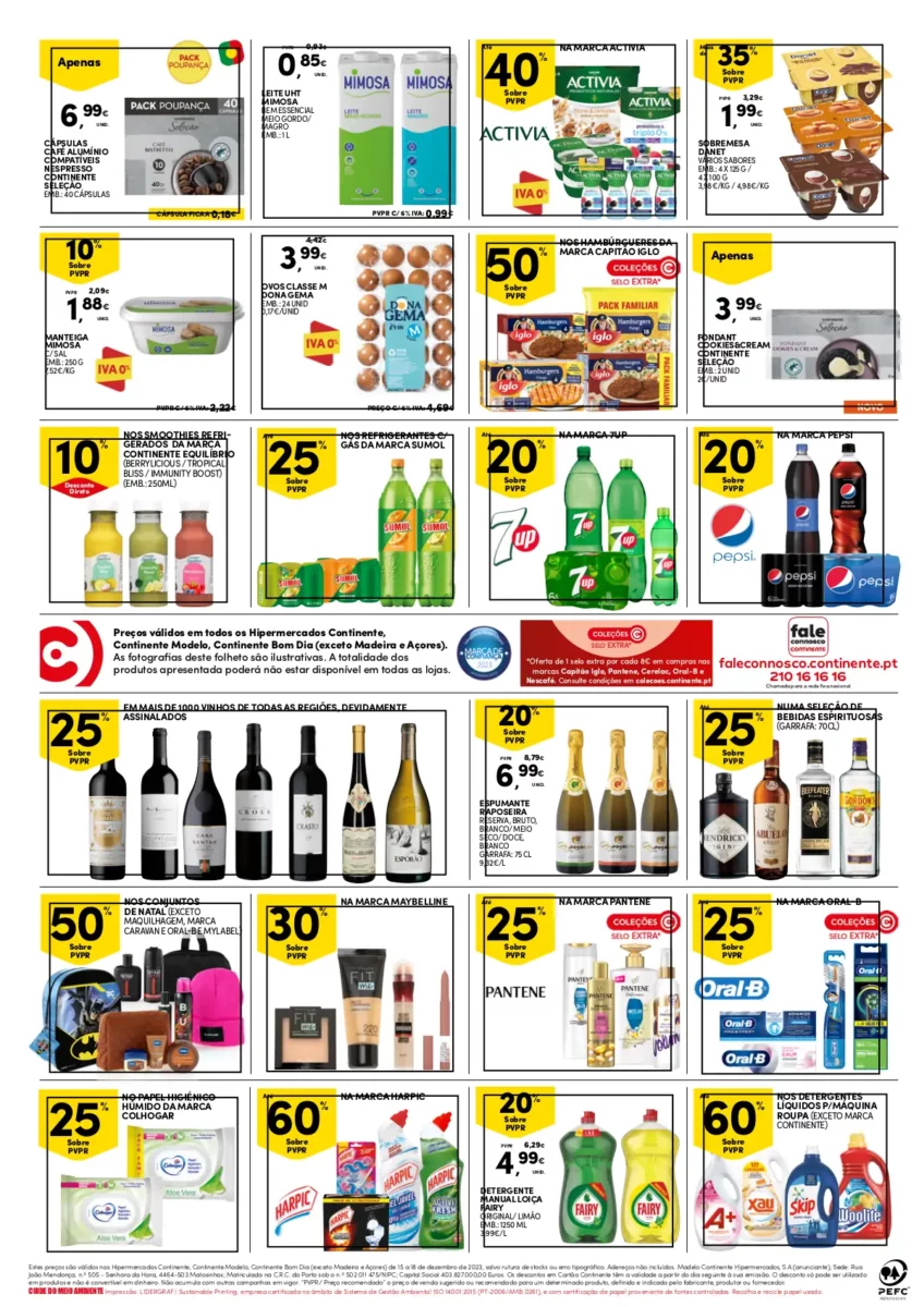 Folheto Continente fim-de-semana (15 a 18 dezembro)