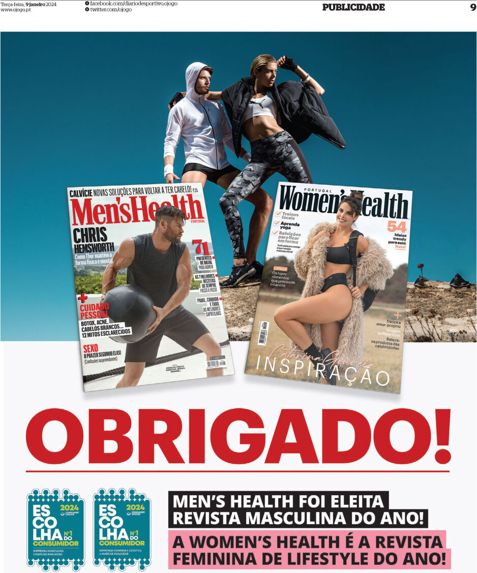 O Jogo: Capa da Edi&ccedil;&atilde;o de ter&ccedil;a-feira, 09 de janeiro 2024