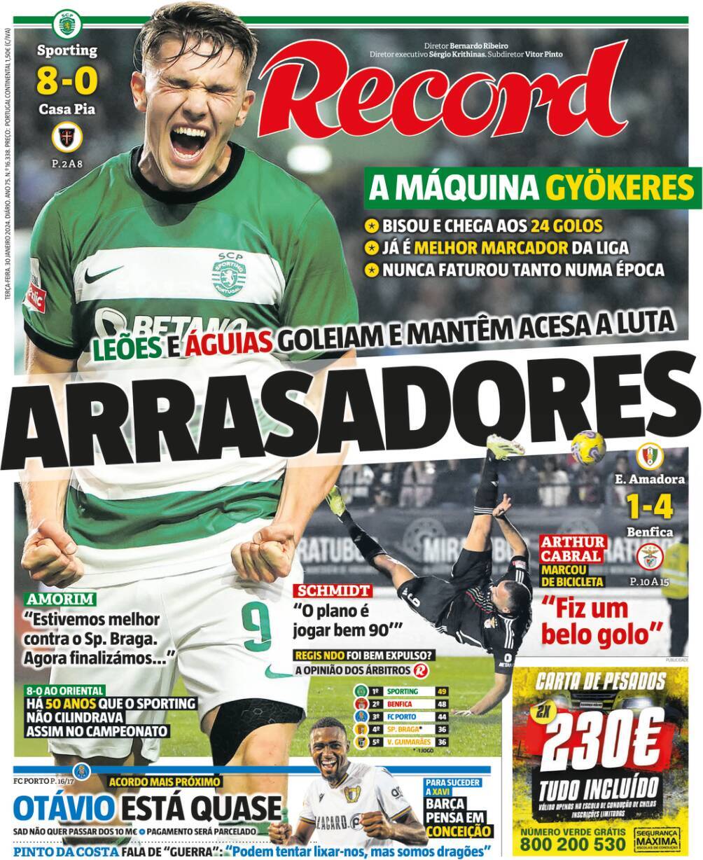 Record: Capa da Edi&ccedil;&atilde;o de ter&ccedil;a-feira, 30 de janeiro 2024