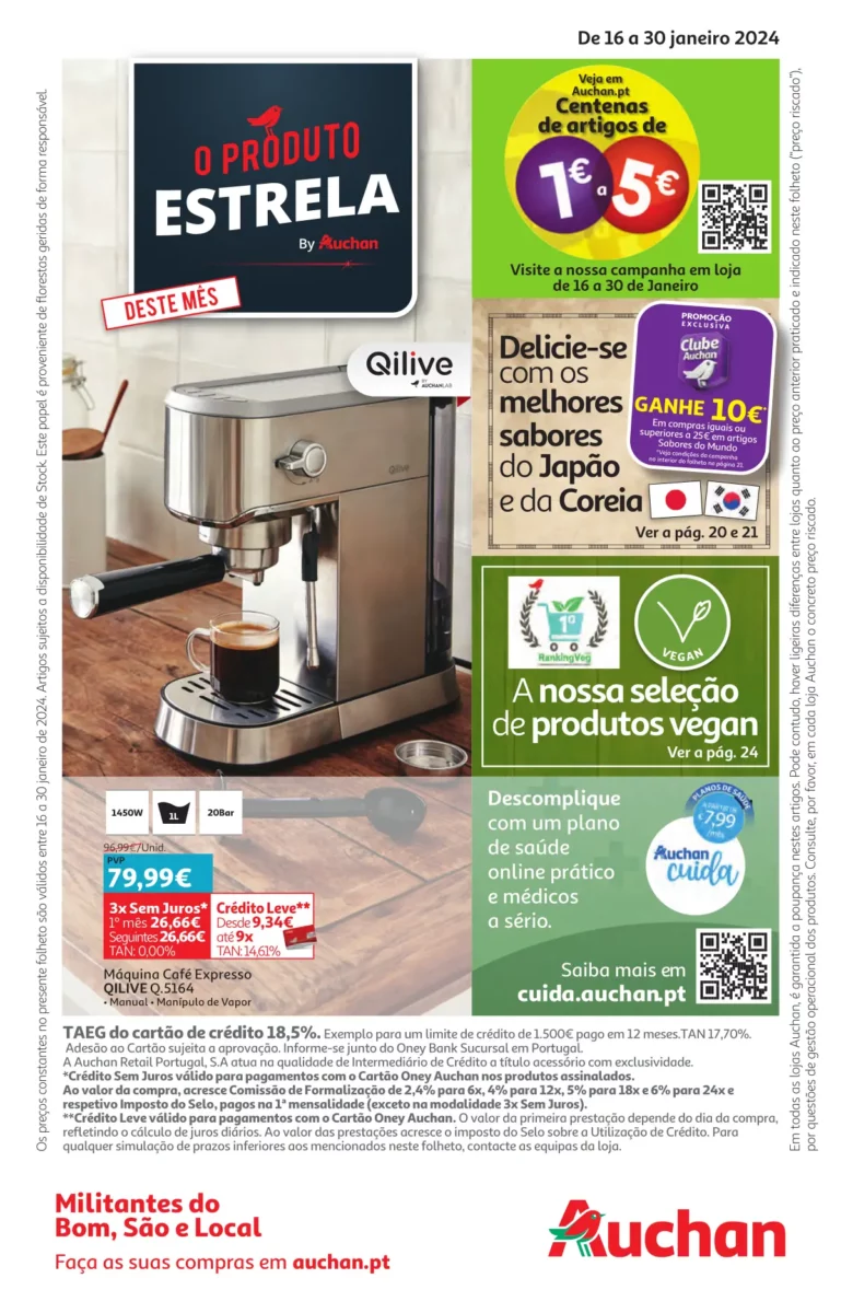 Folheto Auchan especial Pre&ccedil;os Redondos (16 a 30 janeiro)