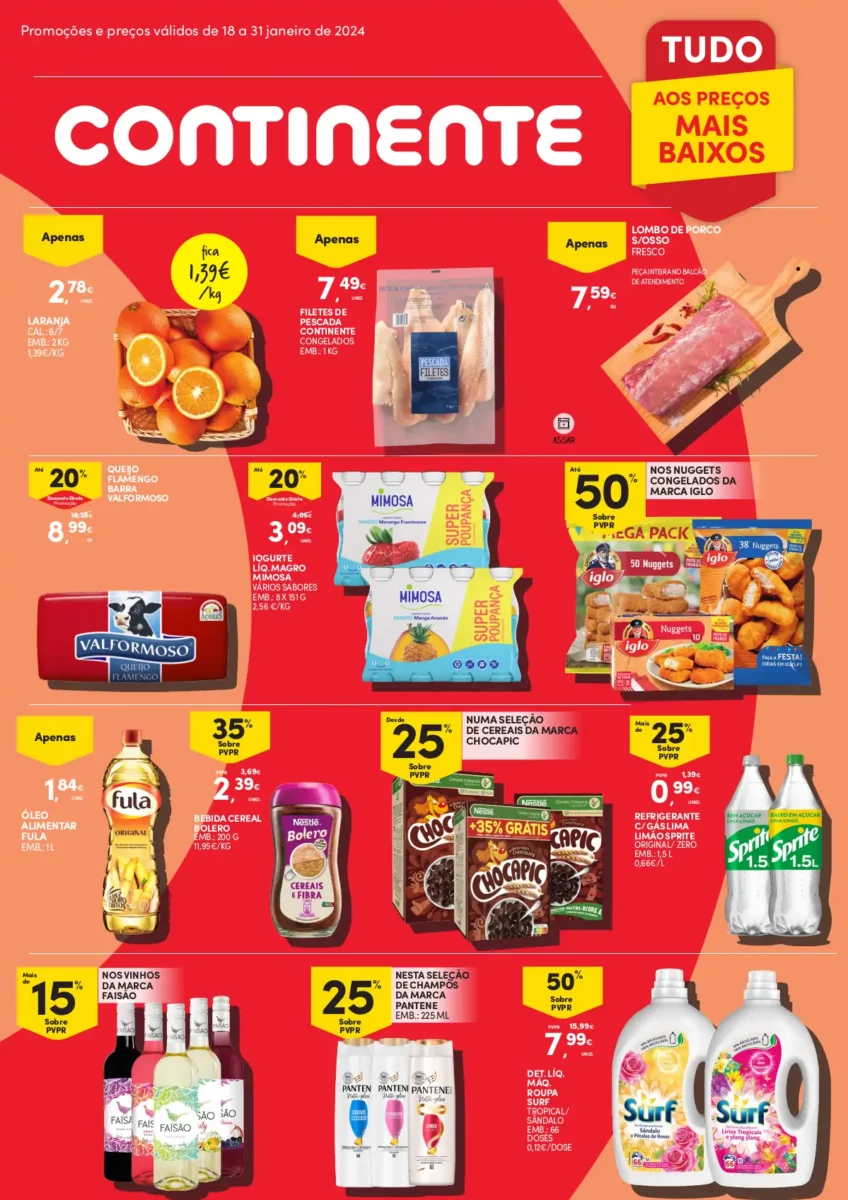 Folheto Continente A&ccedil;ores (18 a 31 janeiro)