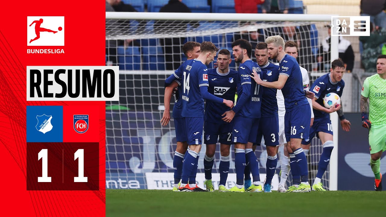 Resumo | Hoffenheim 1-1 Heidenheim | Bundesliga 23/24