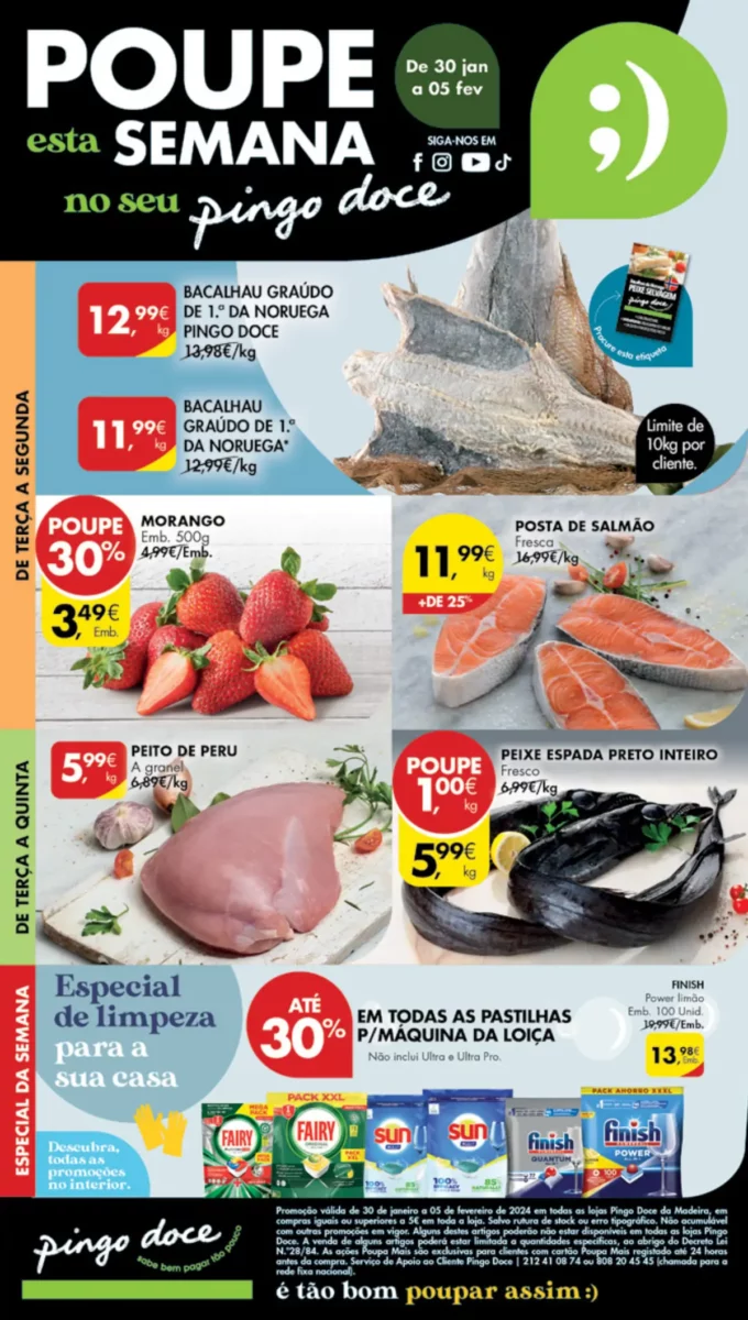 Antevis&atilde;o Folheto Pingo Doce Madeira (30 janeiro a 5 fevereiro)