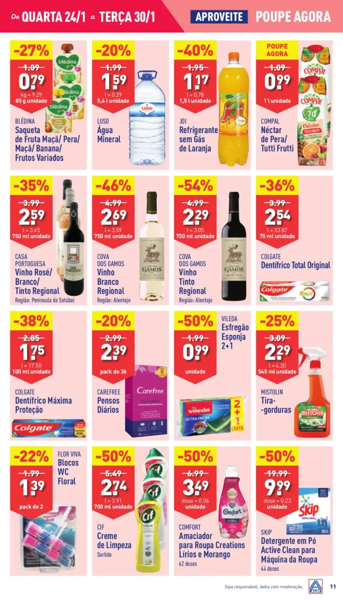 Antevis&atilde;o Folheto ALDI (24 a 30 janeiro)