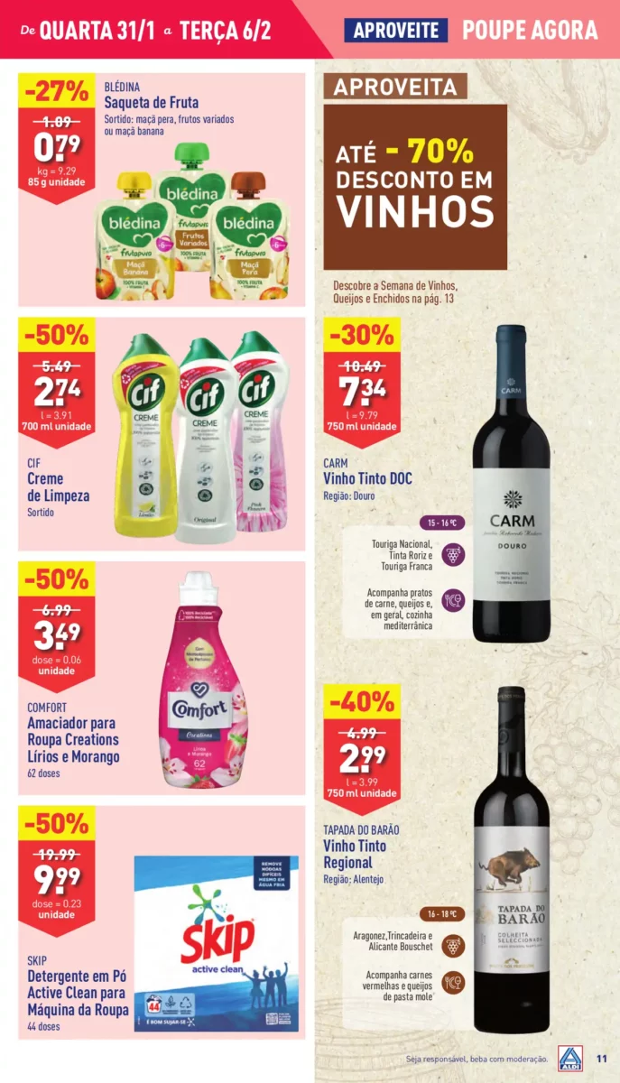 Antevis&atilde;o Folheto ALDI (31 janeiro a 6 fevereiro)