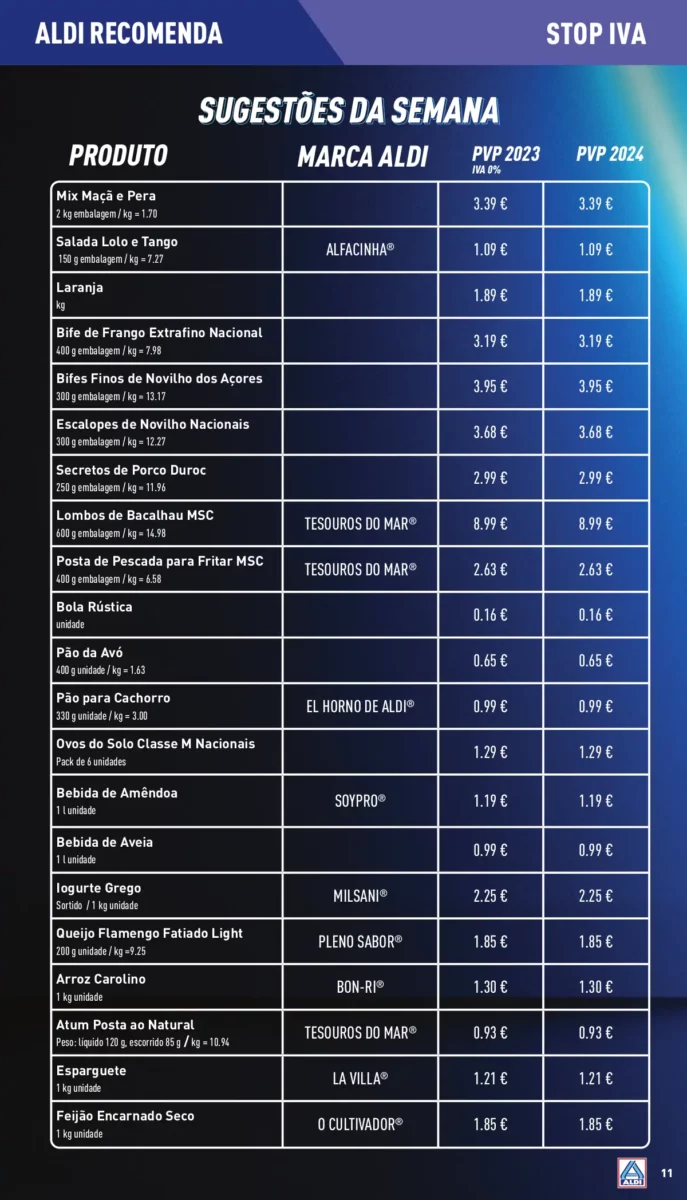Antevis&atilde;o Folheto ALDI (10 a 16 janeiro)