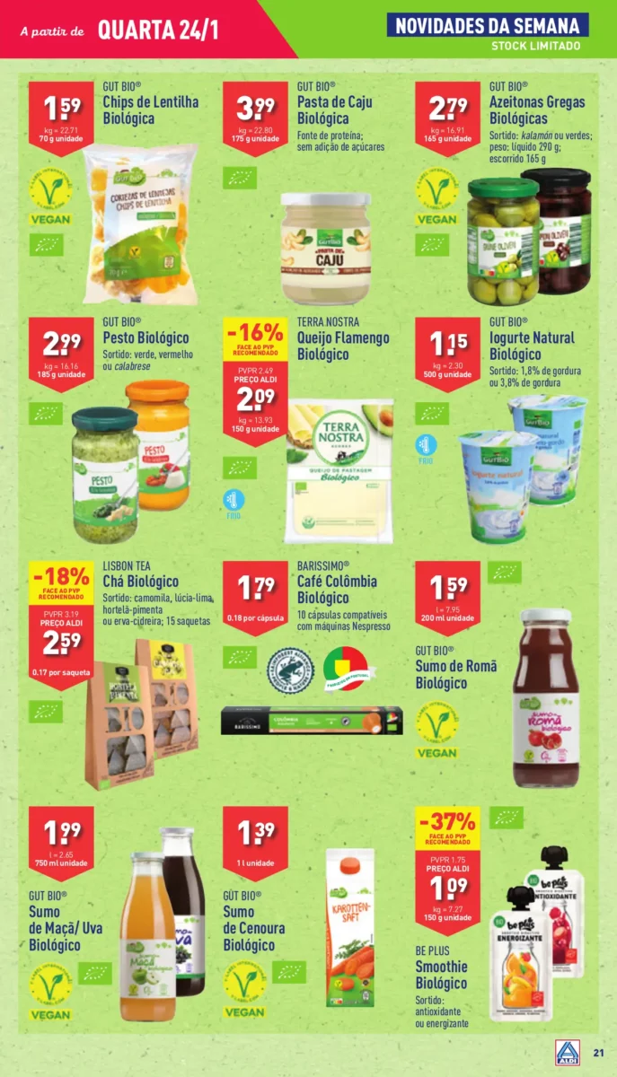 Antevis&atilde;o Folheto ALDI (24 a 30 janeiro)