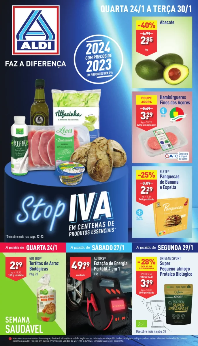 Antevis&atilde;o Folheto ALDI (24 a 30 janeiro)