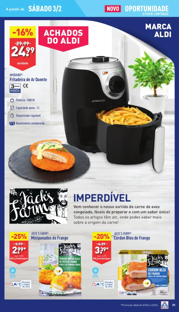 Antevis&atilde;o Folheto ALDI (31 janeiro a 6 fevereiro)