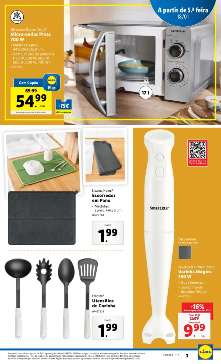 Antevis&atilde;o Folheto LiDL Novidades (a partir de 18 janeiro)