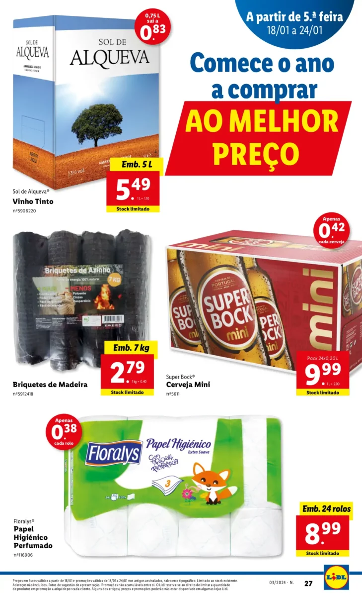 Antevis&atilde;o Folheto LiDL Novidades (a partir de 18 janeiro)
