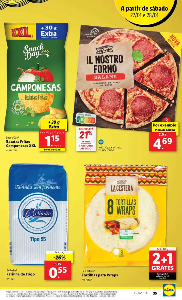 Antevis&atilde;o Folheto LiDL Fim-de-semana (27 e 28 janeiro)