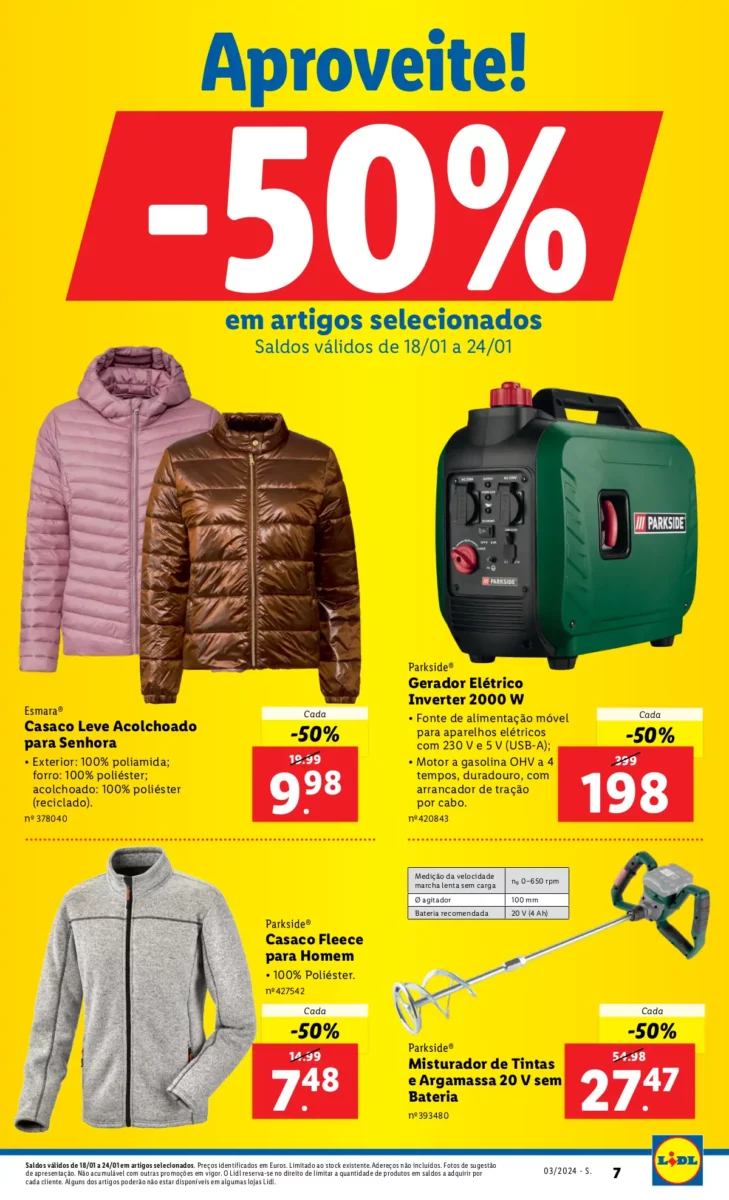 Antevis&atilde;o Folheto LiDL Novidades (a partir de 18 janeiro)