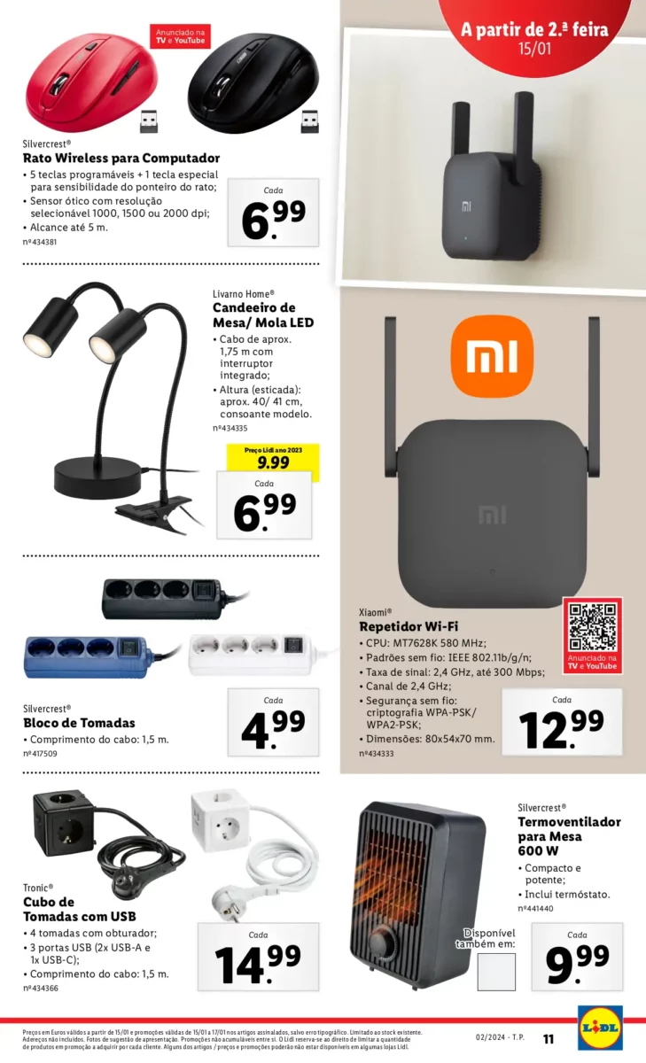 Antevis&atilde;o Folheto LiDL Promo&ccedil;&otilde;es (11 a 17 janeiro)