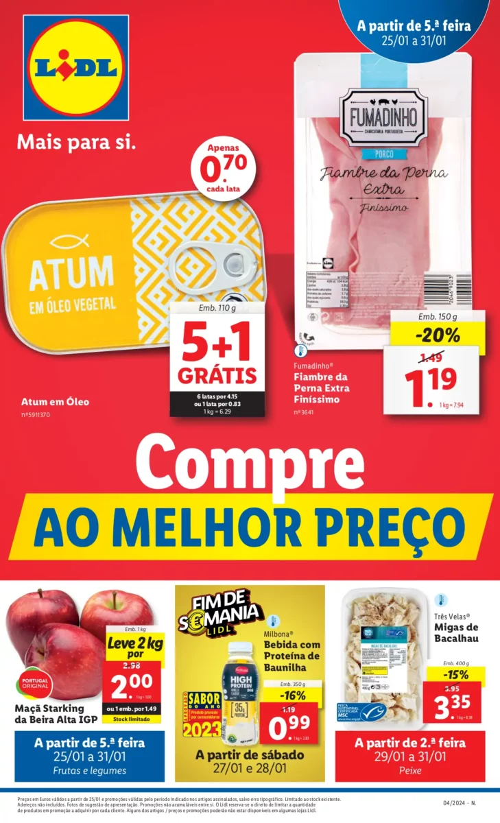 Antevis&atilde;o Folheto LiDL Promo&ccedil;&otilde;es (25 a 31 janeiro)