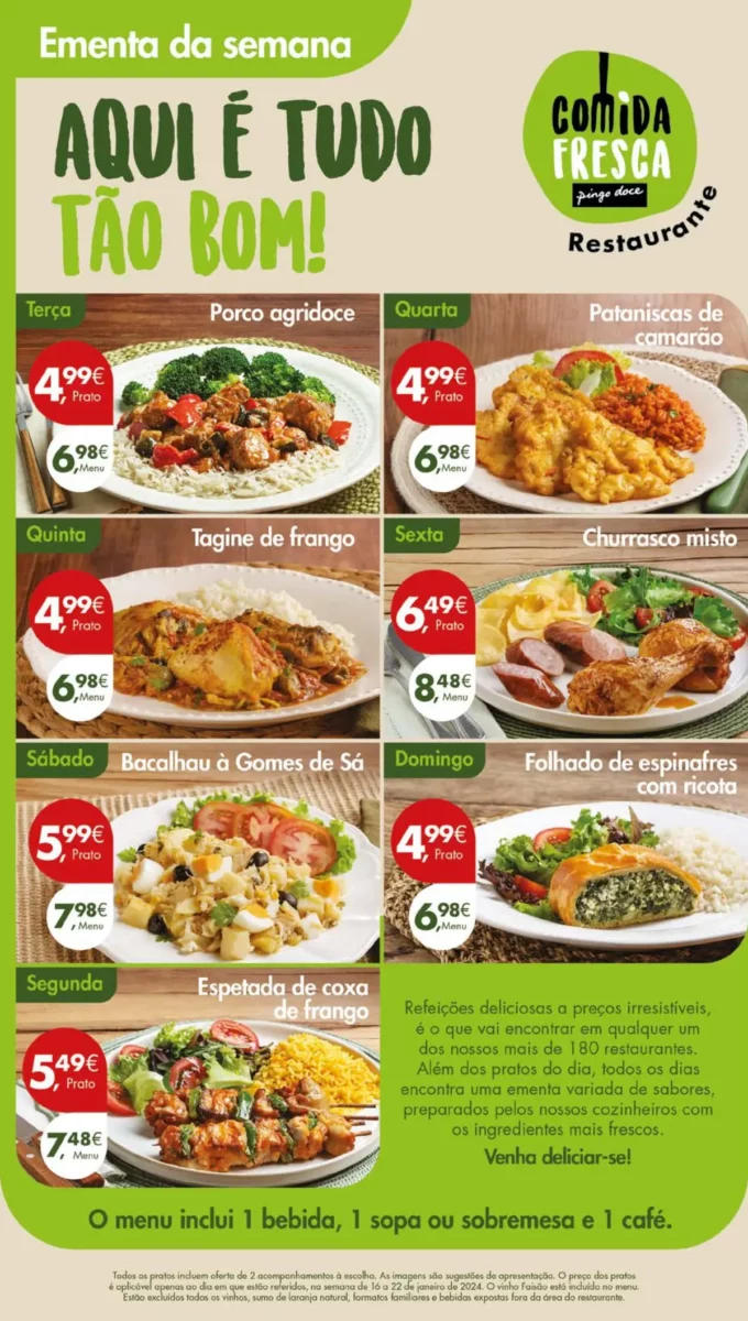 Antevis&atilde;o Folheto Pingo Doce (16 a 22 janeiro)