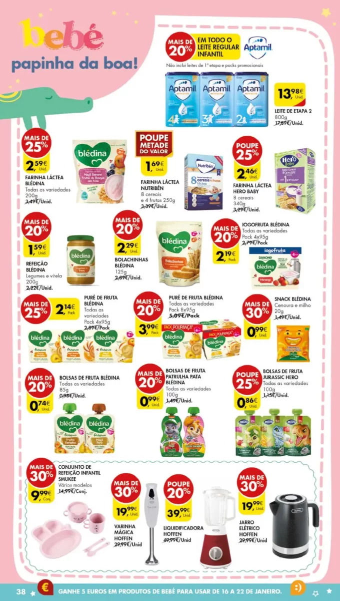 Antevis&atilde;o Folheto Pingo Doce (16 a 22 janeiro)