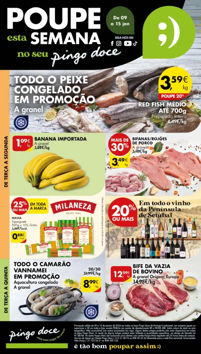 Antevis&atilde;o Folheto Pingo Doce (9 a 15 janeiro)