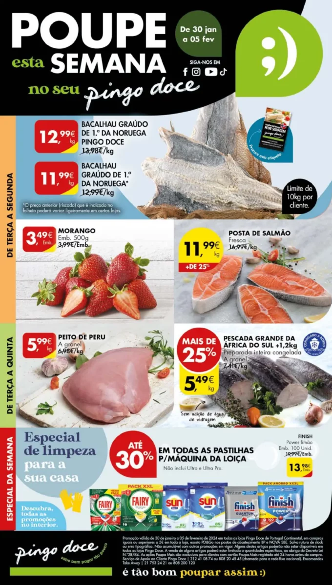 Antevis&atilde;o Folheto Pingo Doce (30 janeiro a 5 fevereiro)
