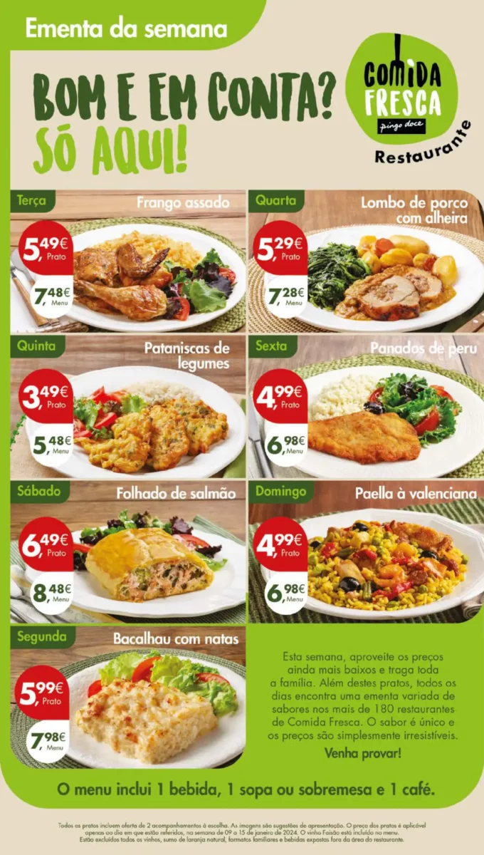 Antevis&atilde;o Folheto Pingo Doce (9 a 15 janeiro)