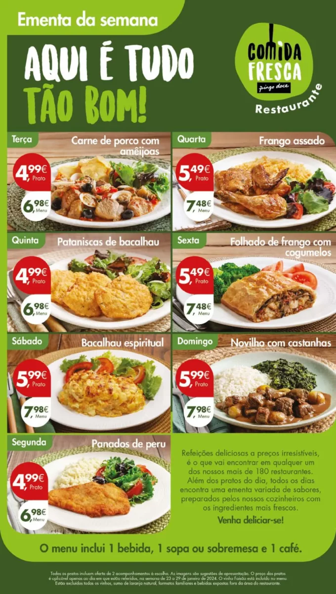 Antevis&atilde;o Folheto Pingo Doce (23 a 29 janeiro)