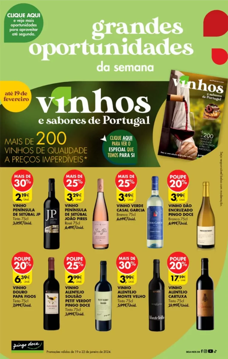 Antevis&atilde;o Folheto Pingo Doce fim-de-semana (19 a 22 janeiro)