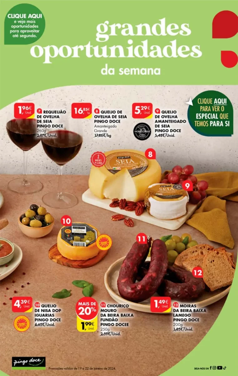 Antevis&atilde;o Folheto Pingo Doce fim-de-semana (19 a 22 janeiro)