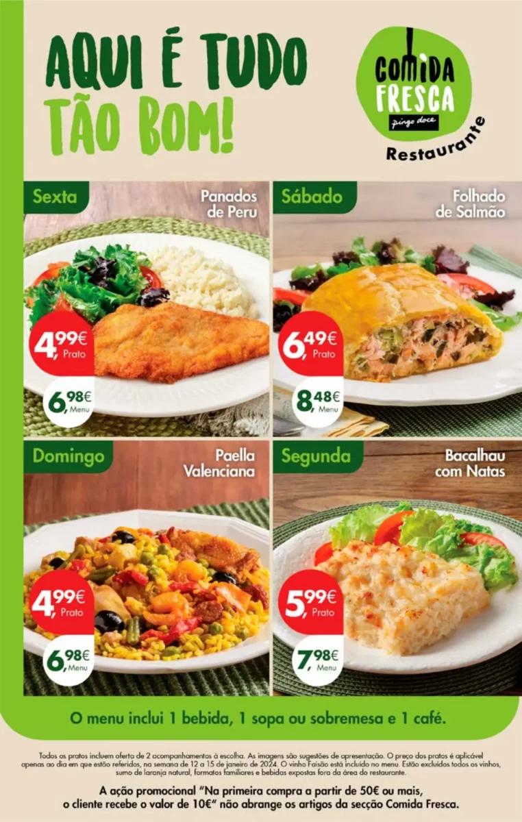 Antevis&atilde;o Folheto Pingo Doce fim-de-semana (12 a 15 janeiro)