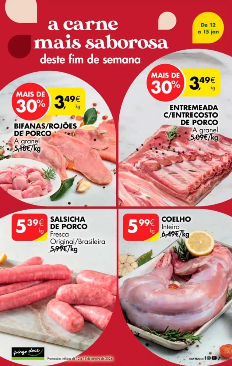 Antevis&atilde;o Folheto Pingo Doce fim-de-semana (12 a 15 janeiro)