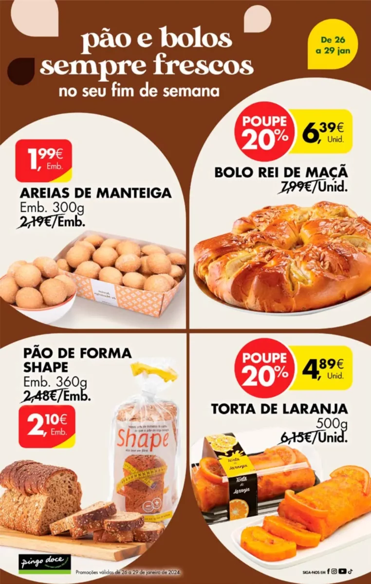 Antevis&atilde;o Folheto Pingo Doce fim-de-semana (26 a 29 janeiro)
