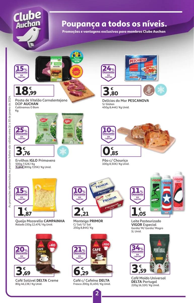 Folheto Auchan especial Pre&ccedil;os Redondos (16 a 30 janeiro)