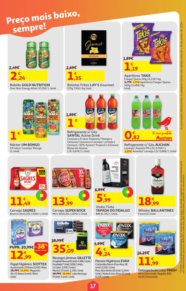 Folheto Auchan especial Pre&ccedil;os Redondos (16 a 30 janeiro)