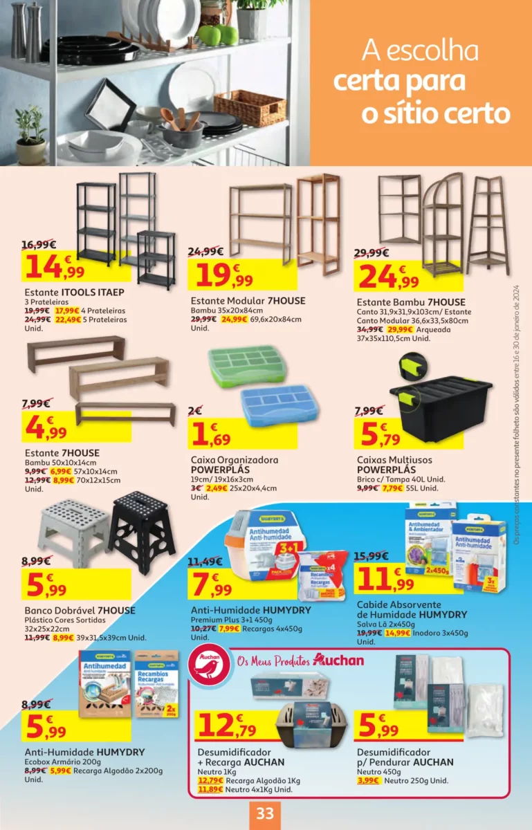 Folheto Auchan especial Pre&ccedil;os Redondos (16 a 30 janeiro)