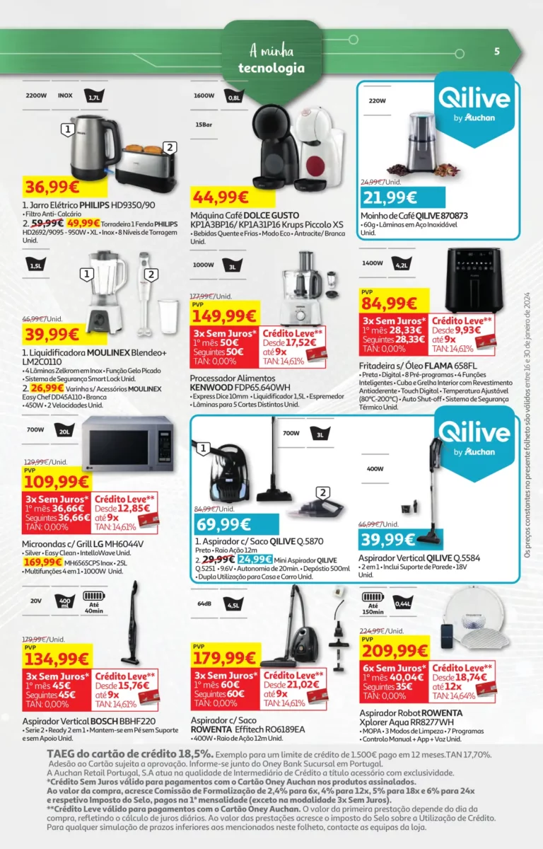 Folheto Auchan especial Pre&ccedil;os Redondos (16 a 30 janeiro)