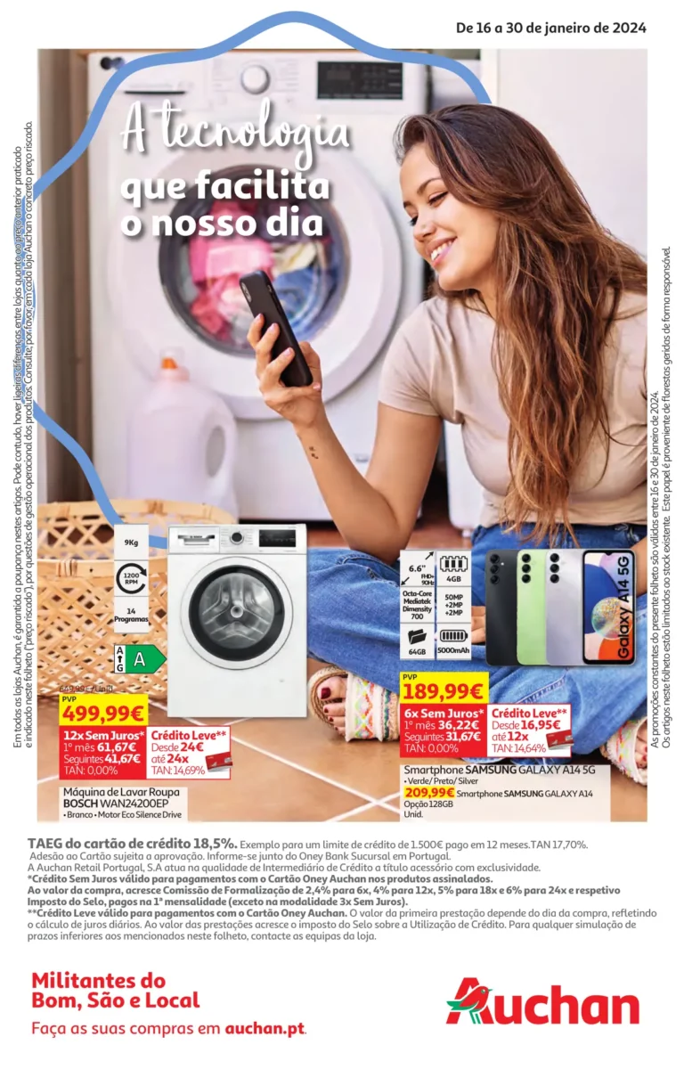 Folheto Auchan especial Pre&ccedil;os Redondos (16 a 30 janeiro)