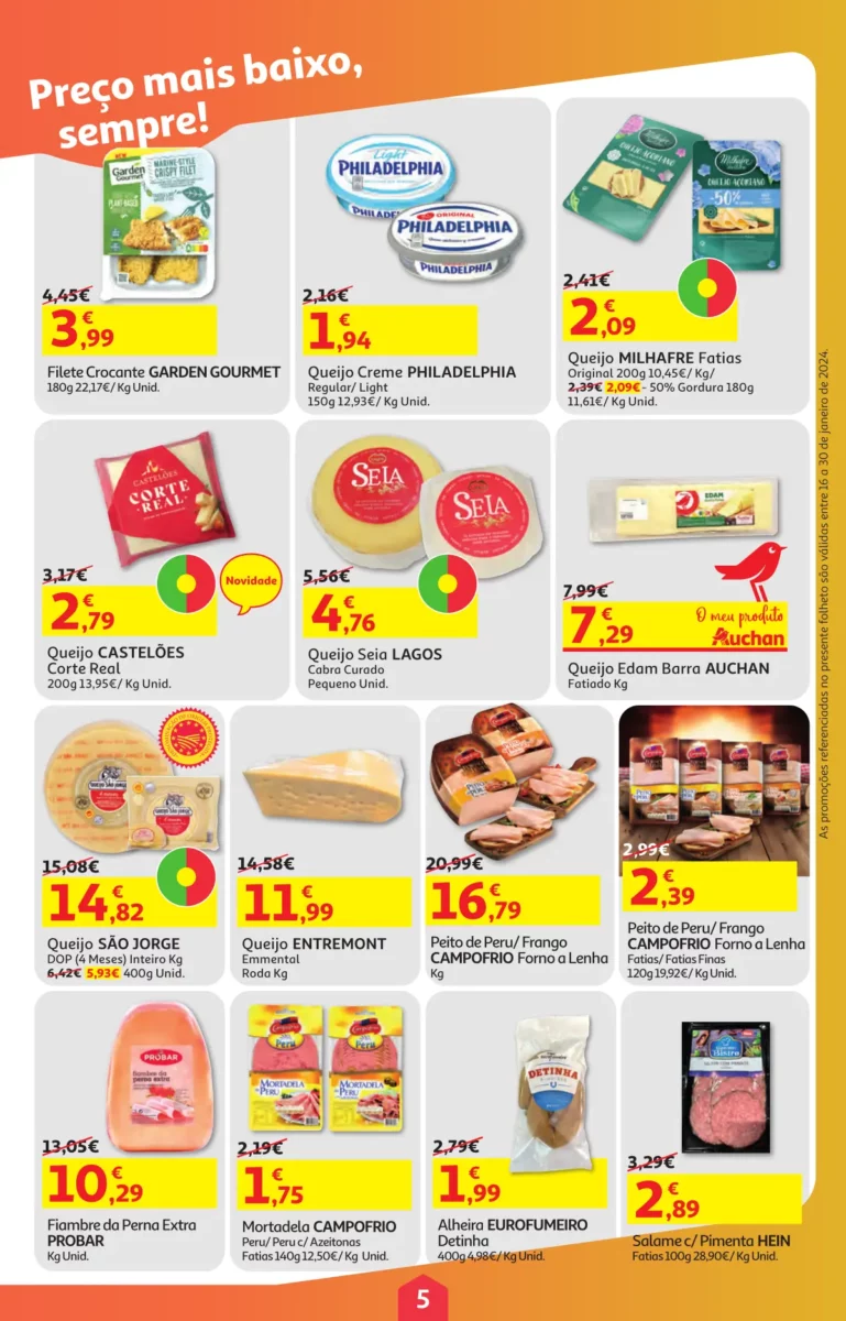 Folheto Auchan especial Pre&ccedil;os Redondos (16 a 30 janeiro)
