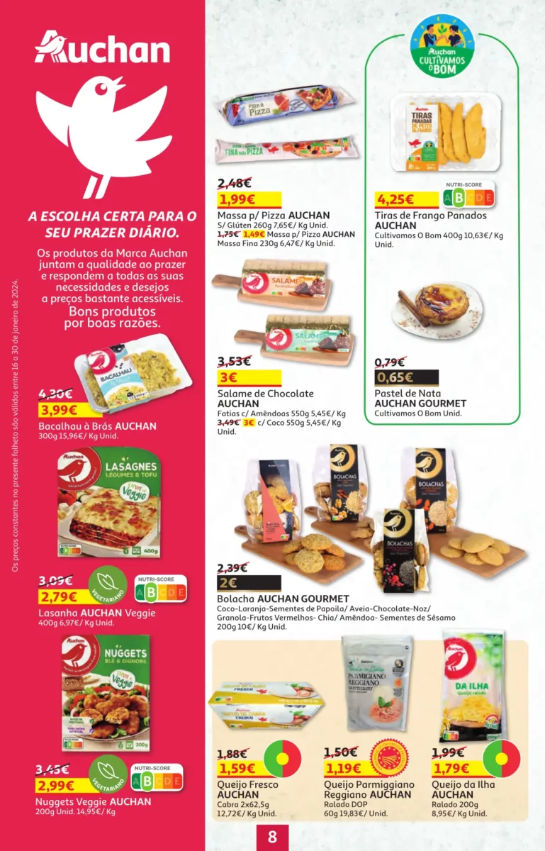 Folheto Auchan especial Pre&ccedil;os Redondos (16 a 30 janeiro)