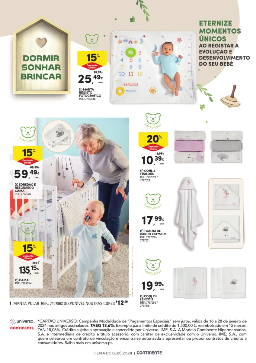 Folheto Continente Beb&eacute; (16 a 28 janeiro)
