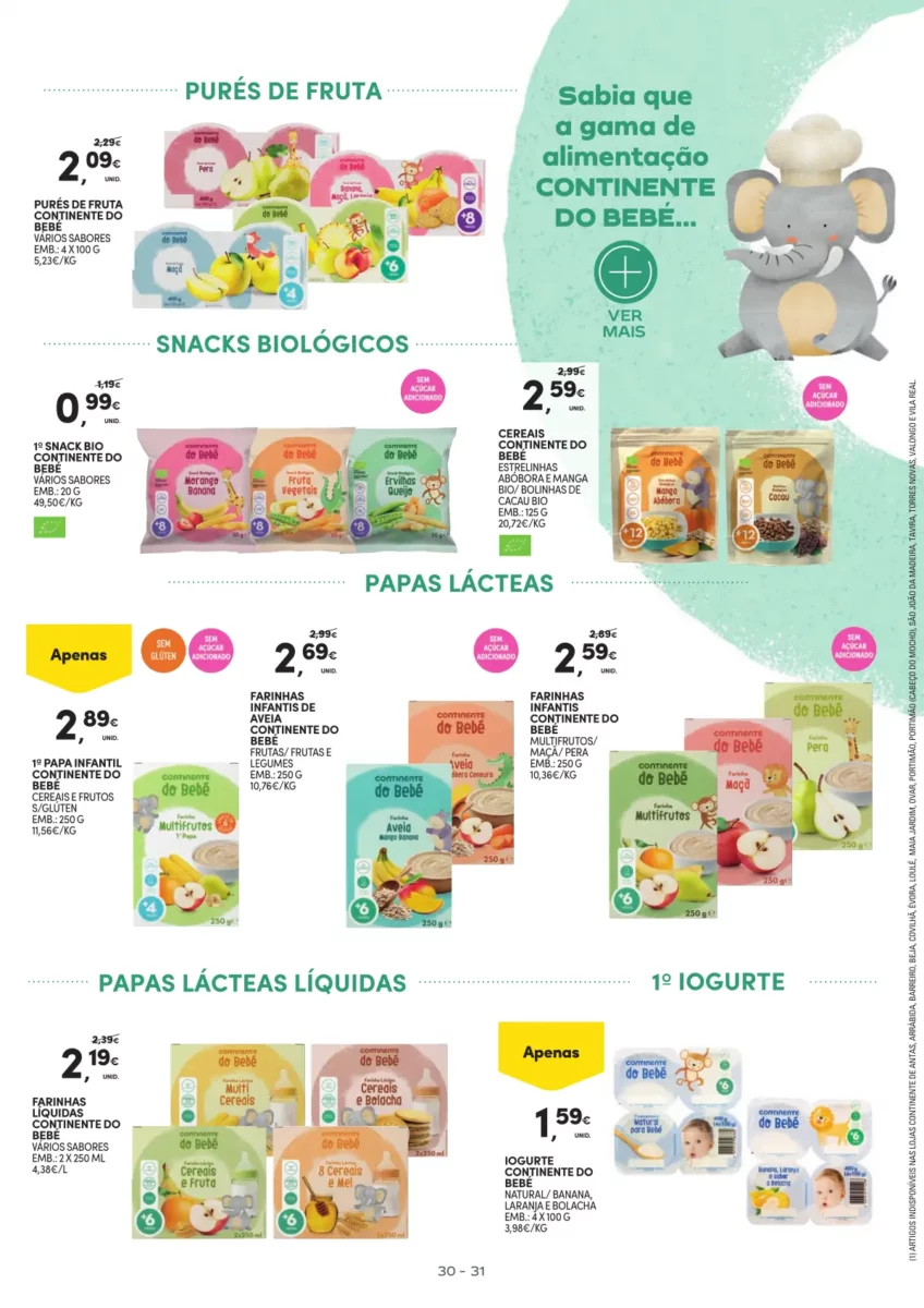 Folheto Continente Beb&eacute; (16 a 28 janeiro)