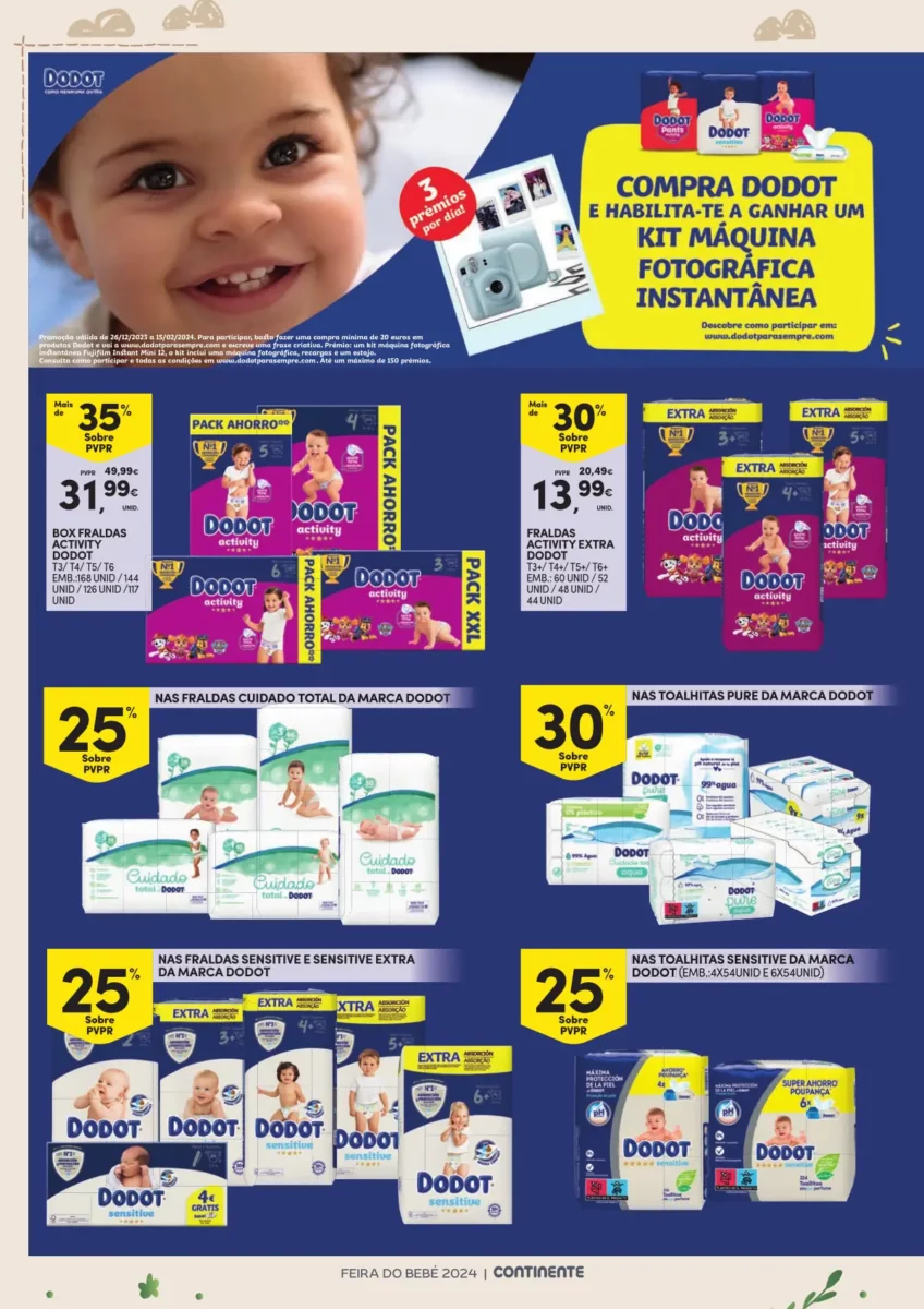 Folheto Continente Beb&eacute; (16 a 28 janeiro)