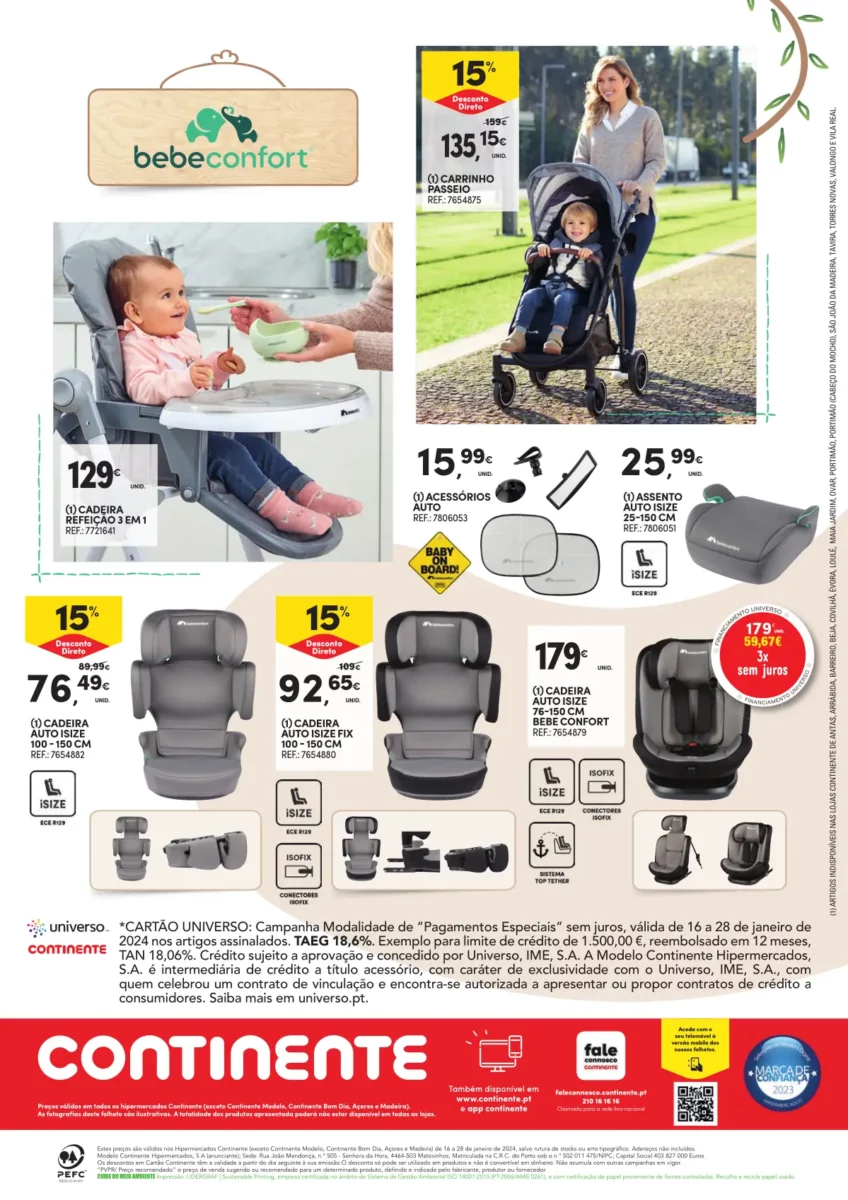 Folheto Continente Beb&eacute; (16 a 28 janeiro)