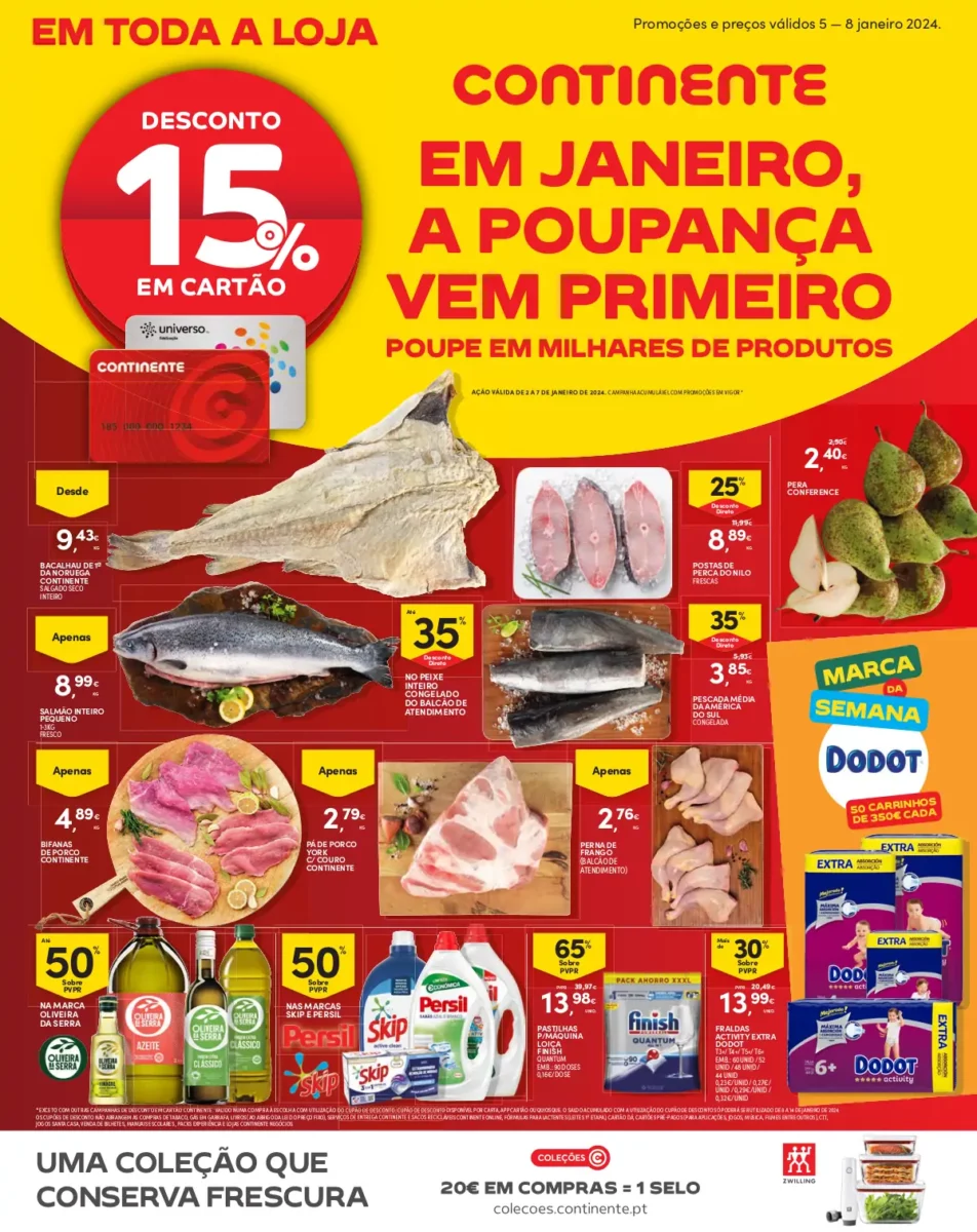 Folheto Continente Madeira (5 a 8 janeiro)