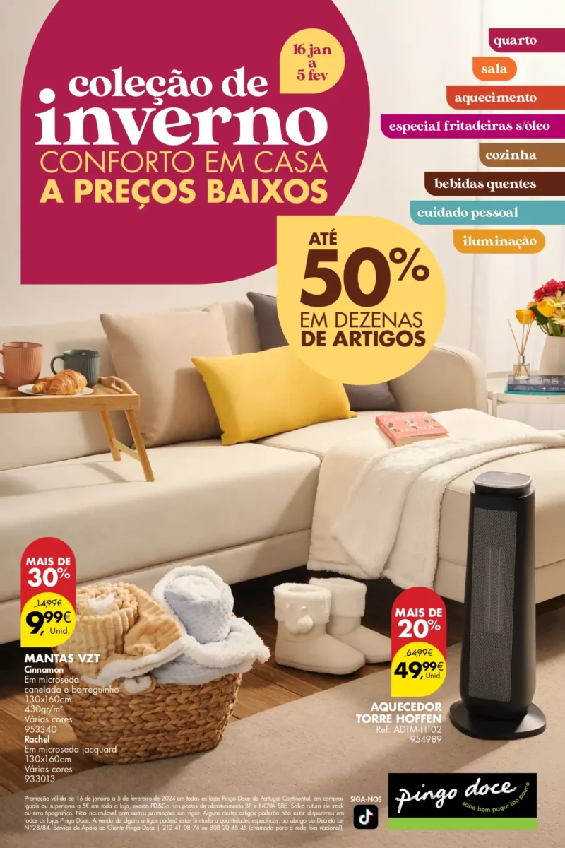 Folheto Pingo Doce Bazar Conforto de Inverno