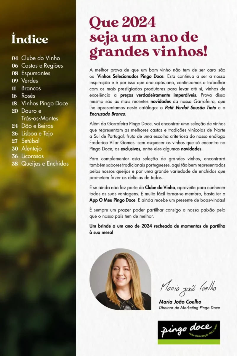 Folheto Pingo Doce Vinhos e Sabores de Portugal
