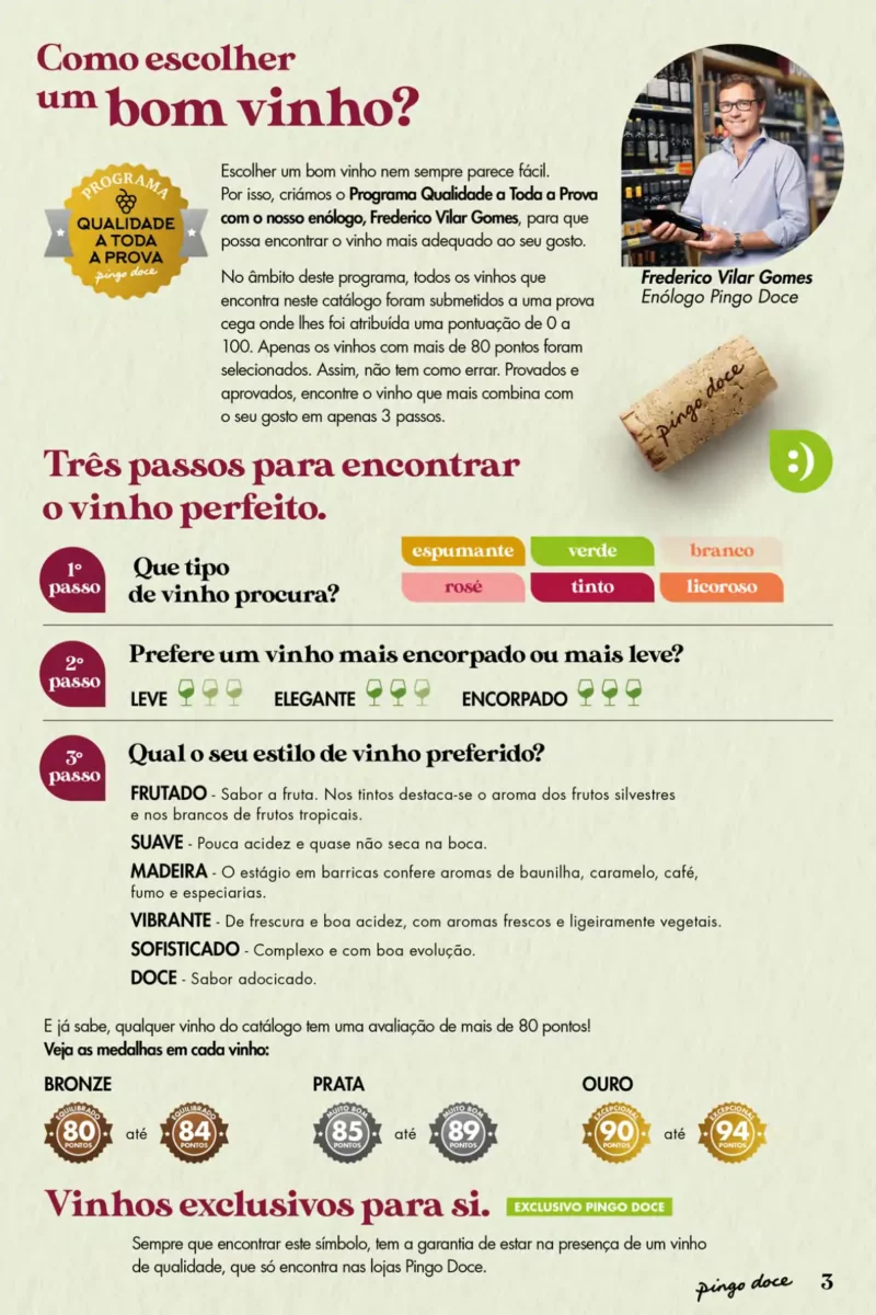 Folheto Pingo Doce Vinhos e Sabores de Portugal