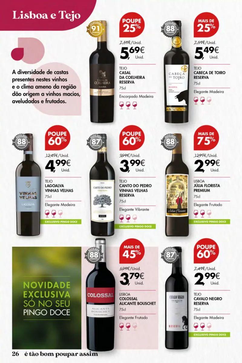 Folheto Pingo Doce Vinhos e Sabores de Portugal