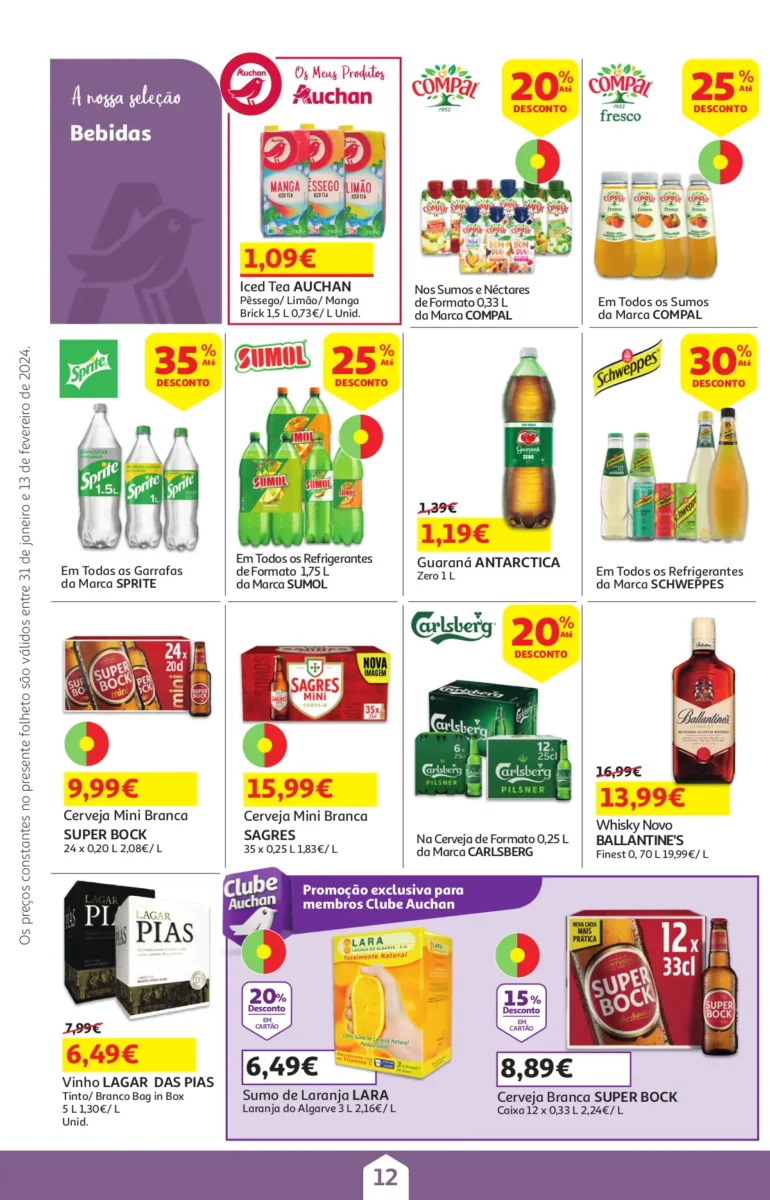 Folheto Auchan &ndash; Queijos, Vinhos e Enchidos (31 janeiro a 13 fevereiro)