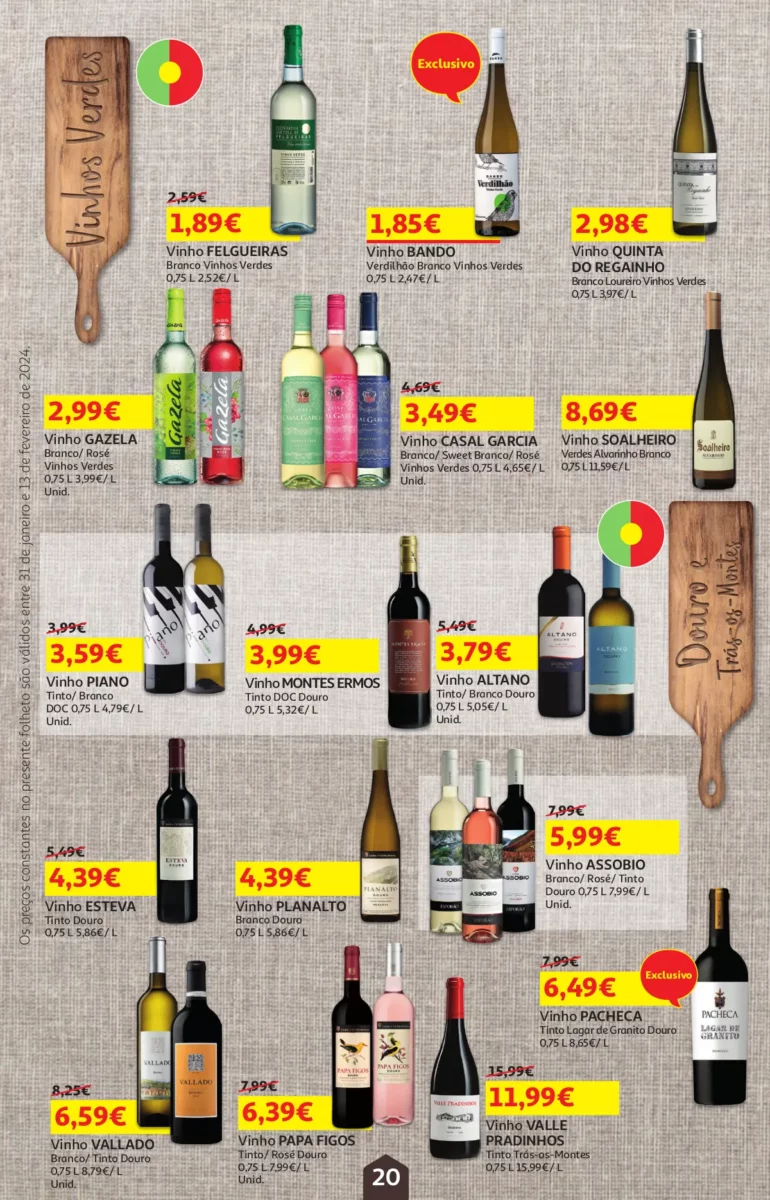 Folheto Auchan &ndash; Queijos, Vinhos e Enchidos (31 janeiro a 13 fevereiro)